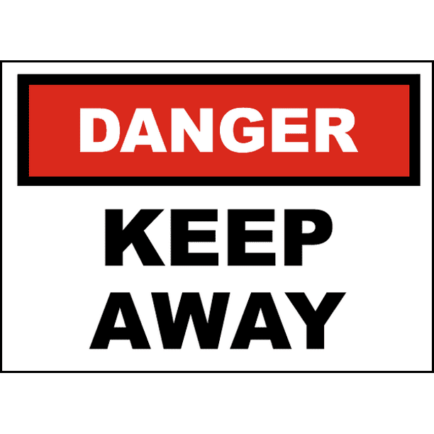 Classic Gold Premium Acrylic Sign 5-Pack Danger Keep Out CGSignLab 8x3 